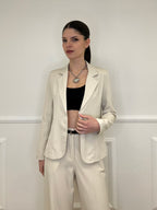 Giacca Corta in Gabardine 1878 Beige