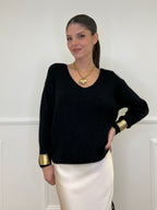 Maglia a V Alpaca 24103