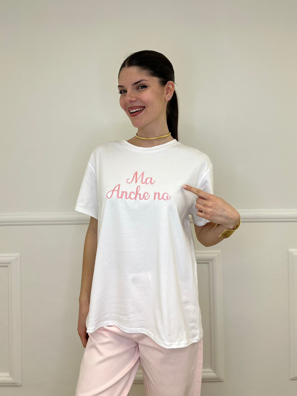 T-shirt Over "Ma Anche No"