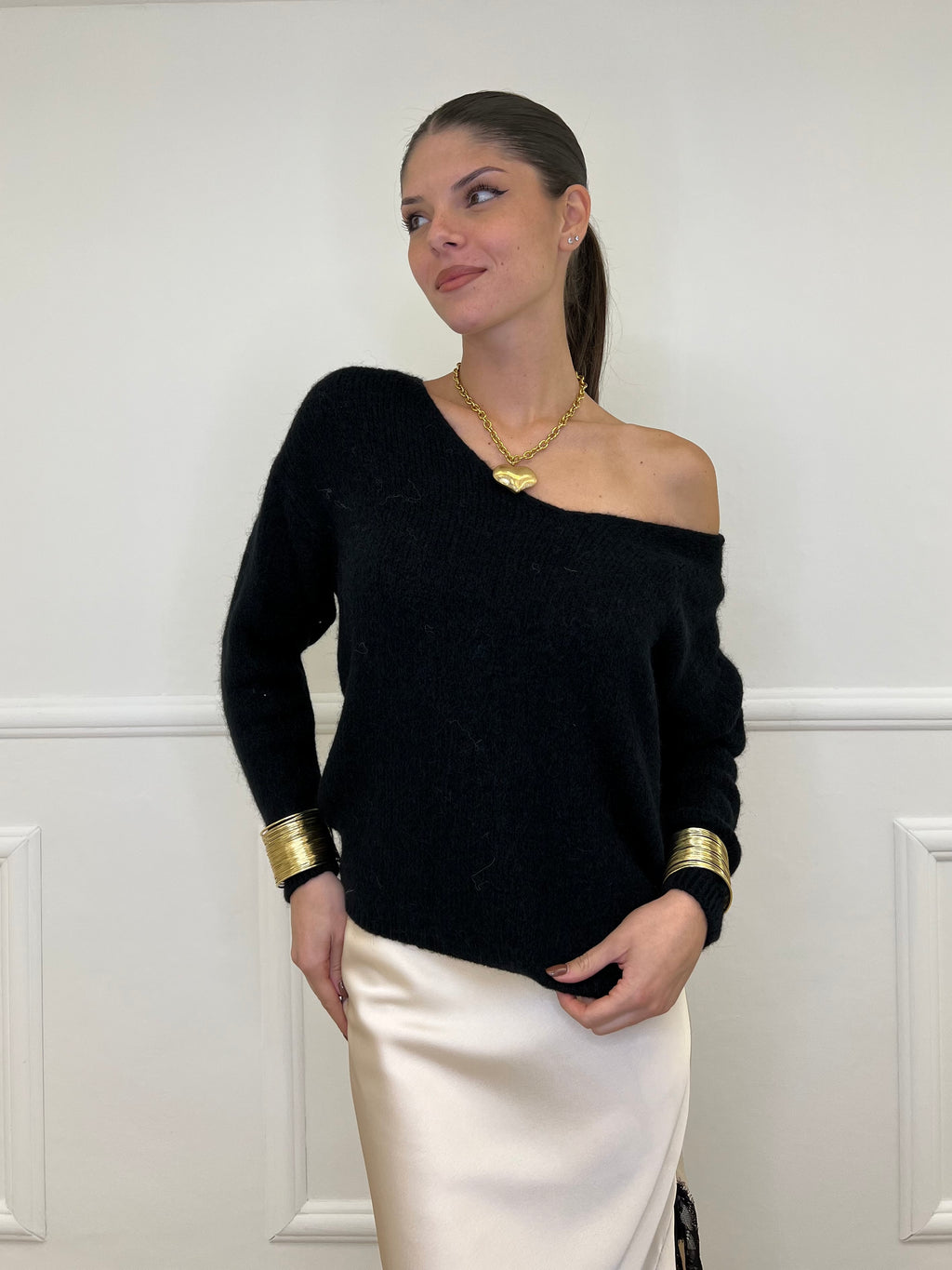 Maglia a V Alpaca 24103