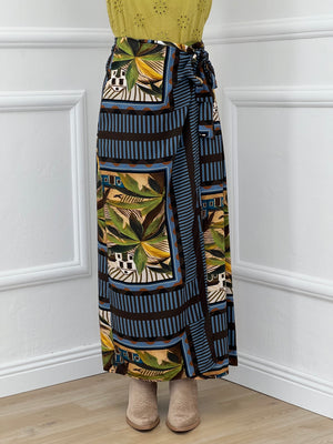 Gonna Pareo Palme 26272 Azzurro