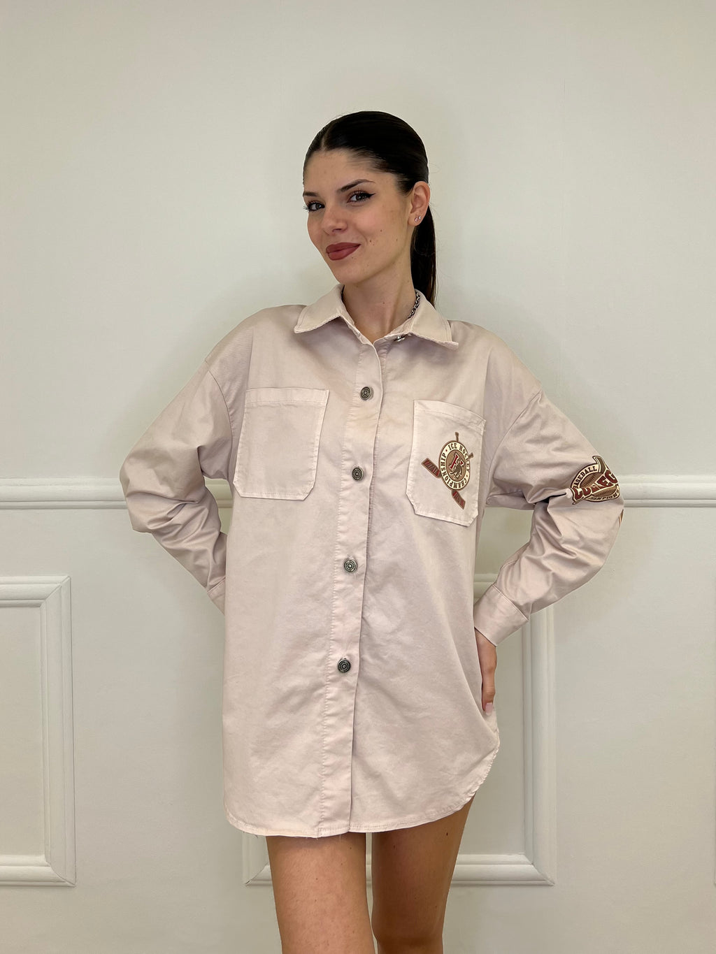 Giacca Camicia College 223606 Rosa