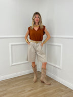 Blusa Viscosa Profili Satin 83307 Rame