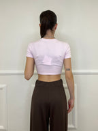 T-shirt Crop Lumina LC240001 Rosa