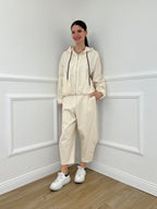 Pantalone Balloon Punto Milano 9516 Panna