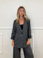 Blazer Over Principe Di Galles 4273 Grigio