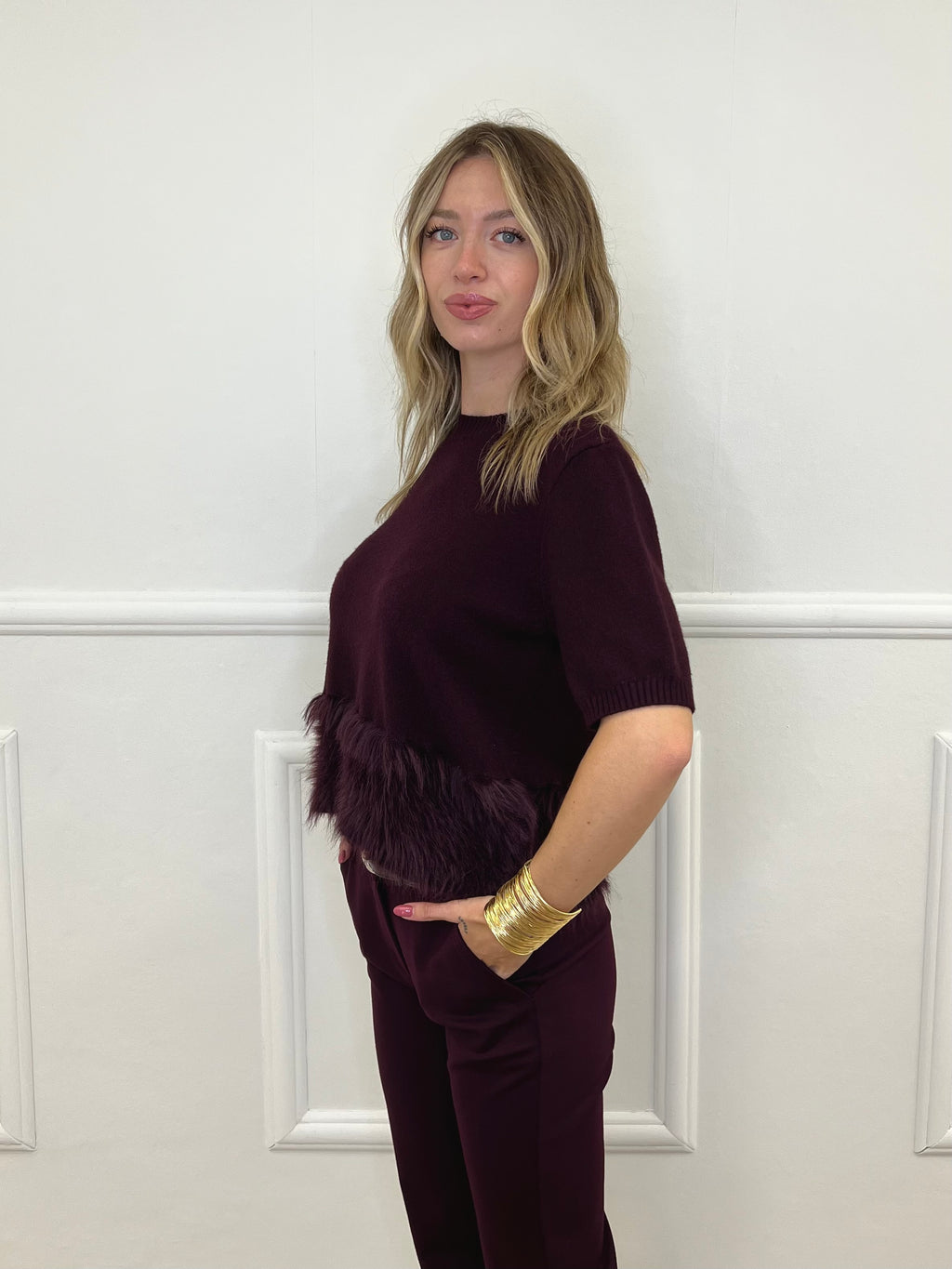 Maglia Fondo Fluffy 7388 Burgundy