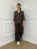 Camicia Over Coreana 3020 Marrone
