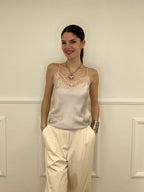 Top In Satin Con Pizzo 18673 Nude