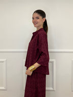 Camicia Coreana Sangallo 11392 Burgundy