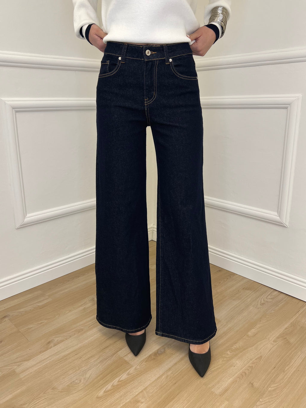 Jeans Palazzo Y549 Blue Black