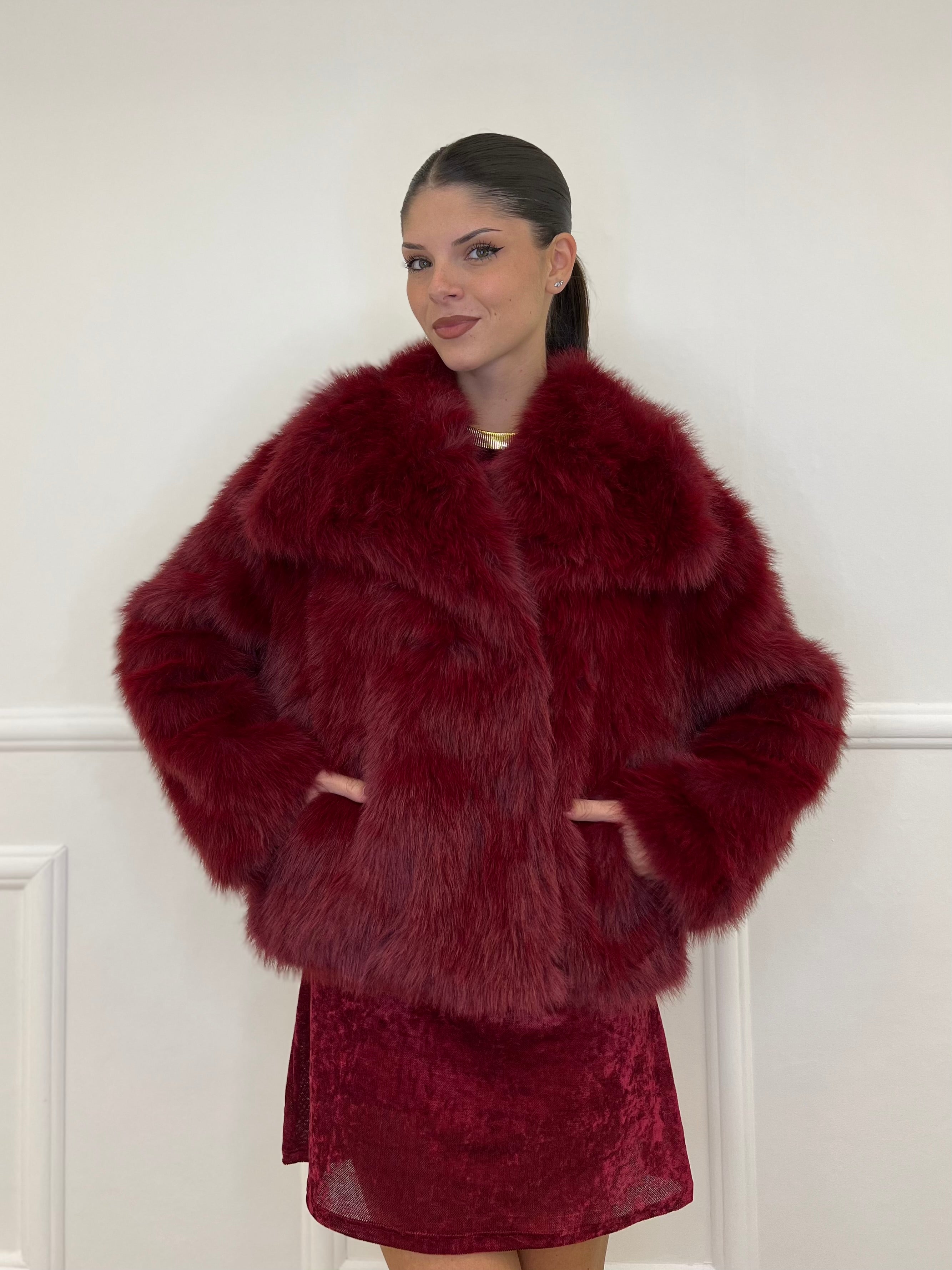 Pelliccia Doppiopetto Y0238 Bordeaux