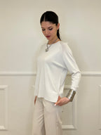 Maglia in Filo di Viscosa J185 Ecru