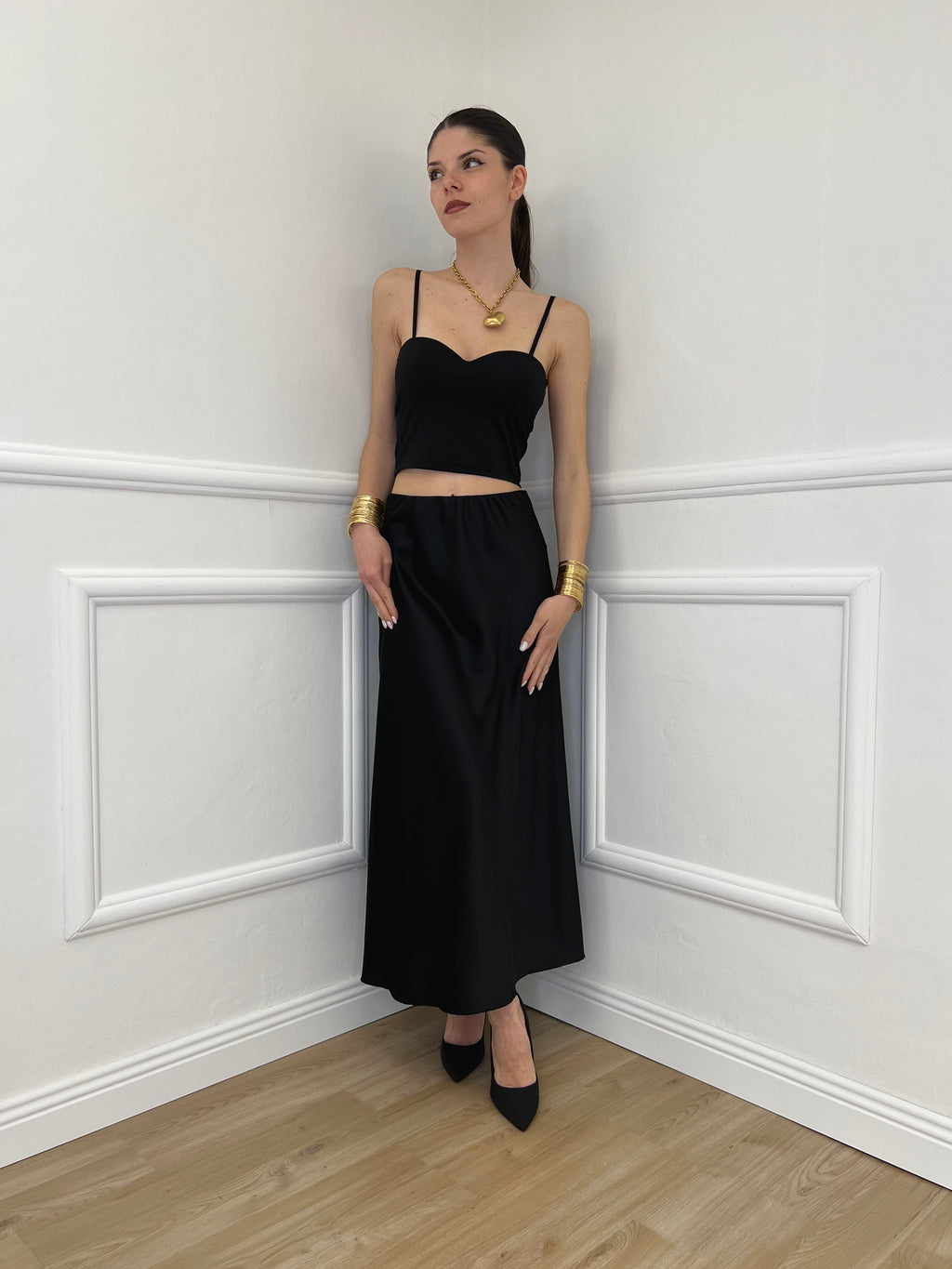 Top Con Spalline 25206 Nero