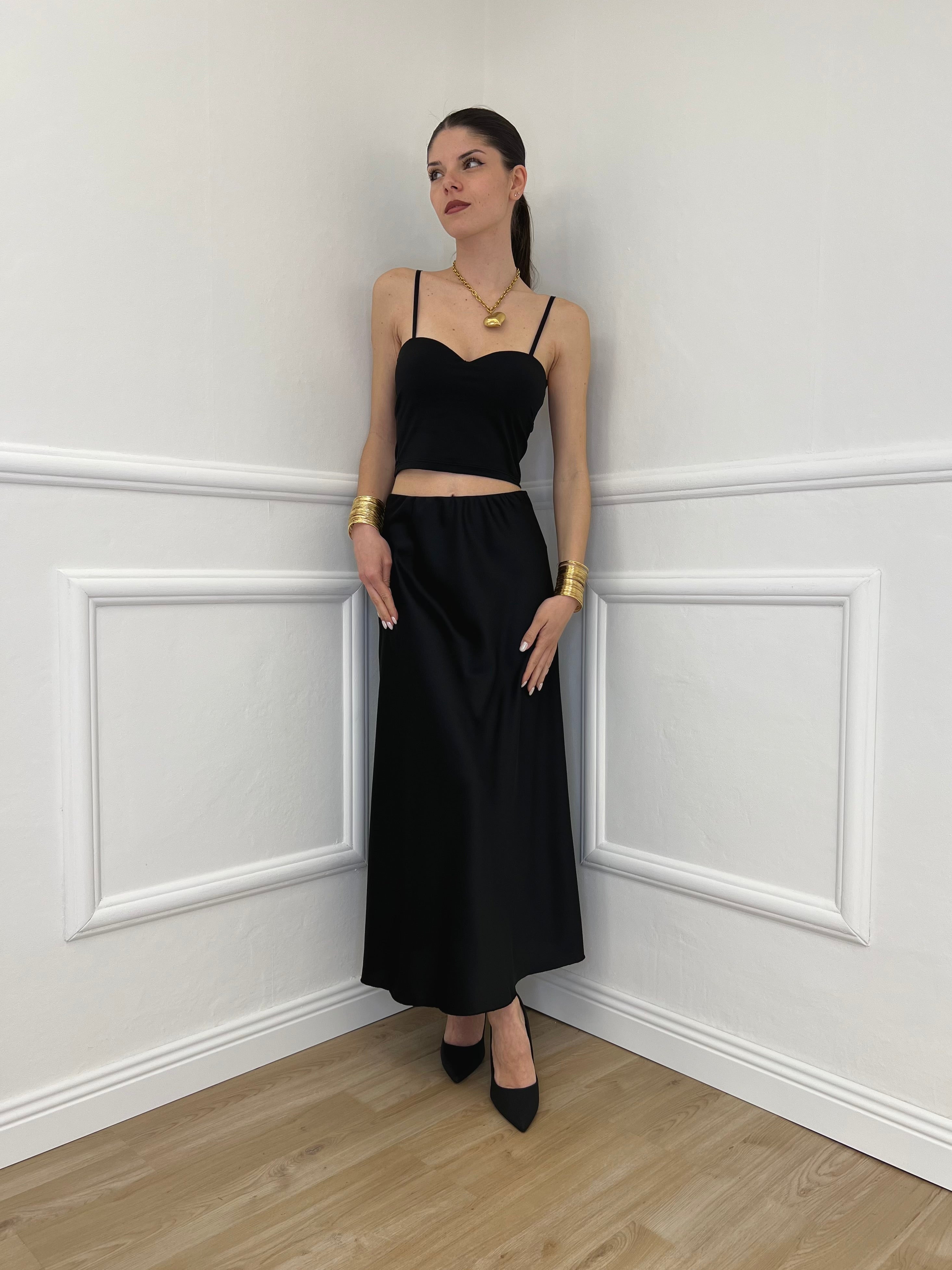 Top Con Spalline 25206 Nero