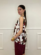 Blusa Smanicata a Trapezio Fantasia 3138