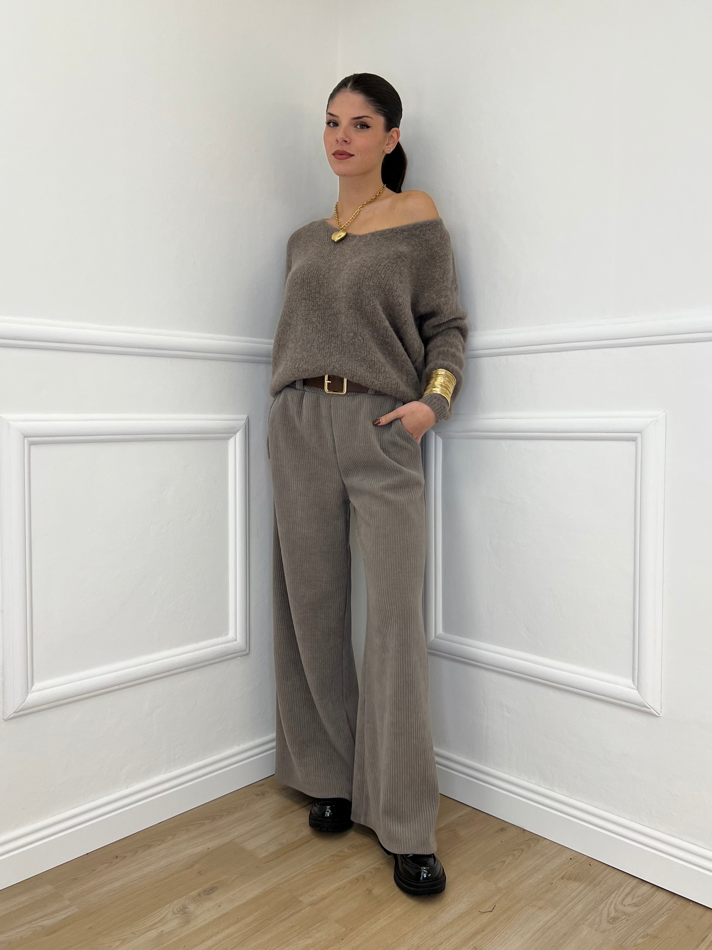 Pantalone Corduroy 6156 Taupe
