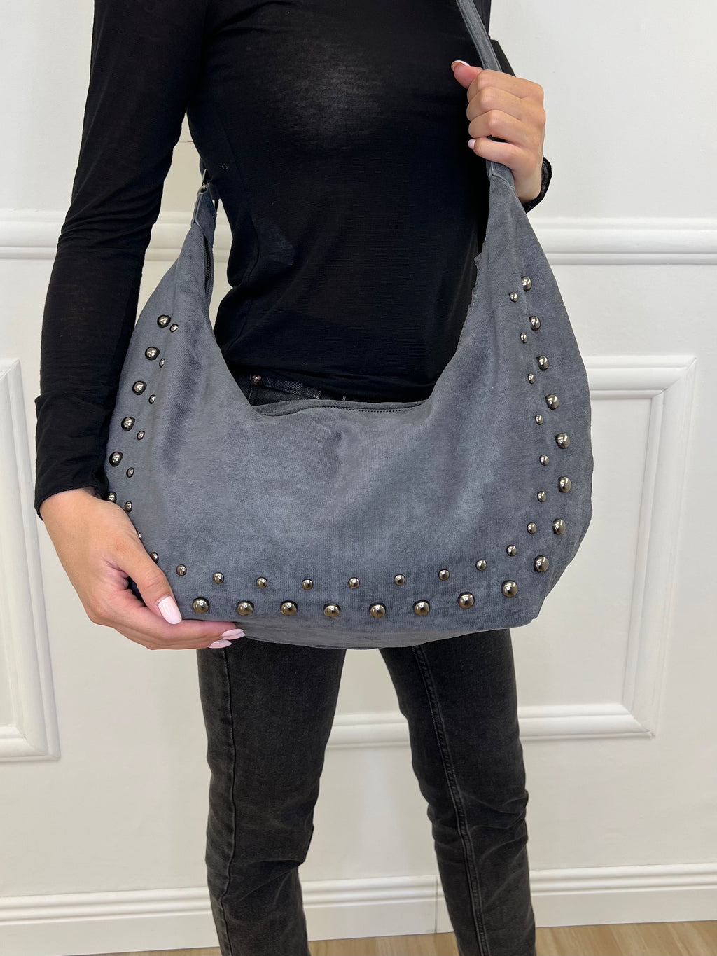 Borsa Hobo Ecorenna Borchie L6272