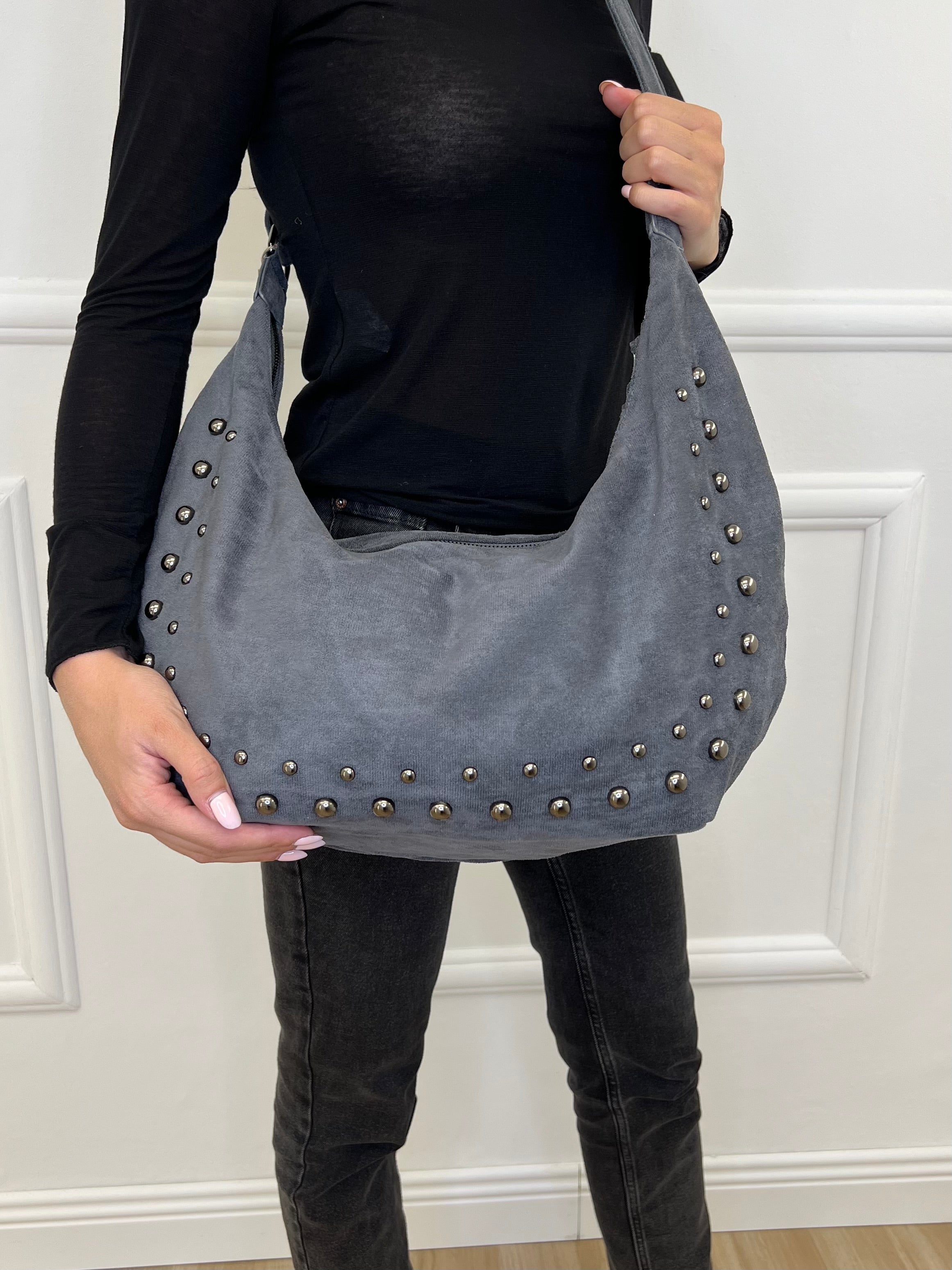 Borsa Hobo Ecorenna Borchie L6272