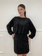 Maglia Paillettes 90225 Nero