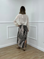 Gonna Pareo Zebra 199-765 Marrone