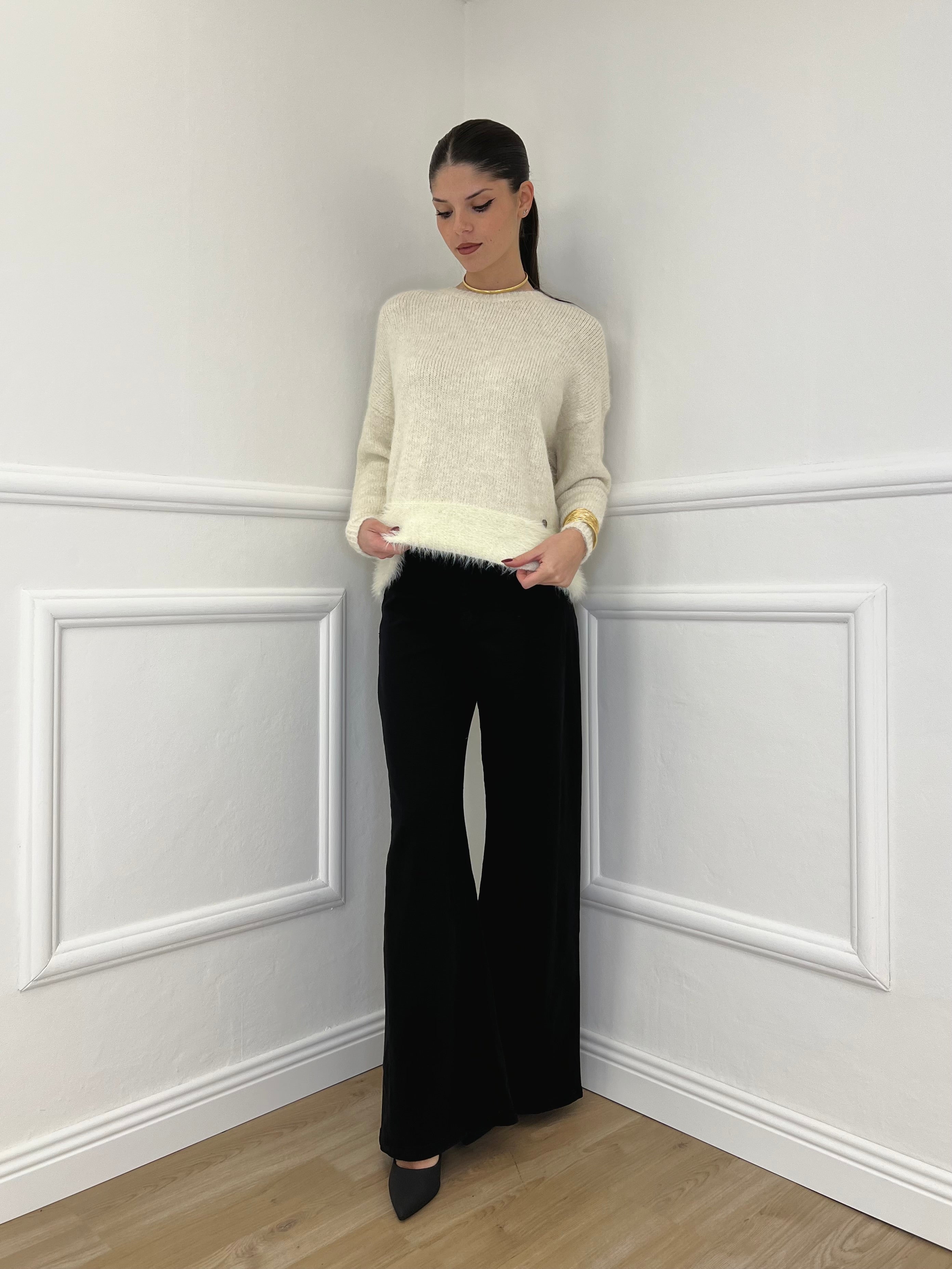 Jeans a Palazzo 2297 Nero