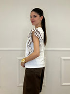 T-shirt Maniche a Righe 1960 Marrone