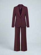 Tailleur Gessato Monopetto 83459 Burgundy