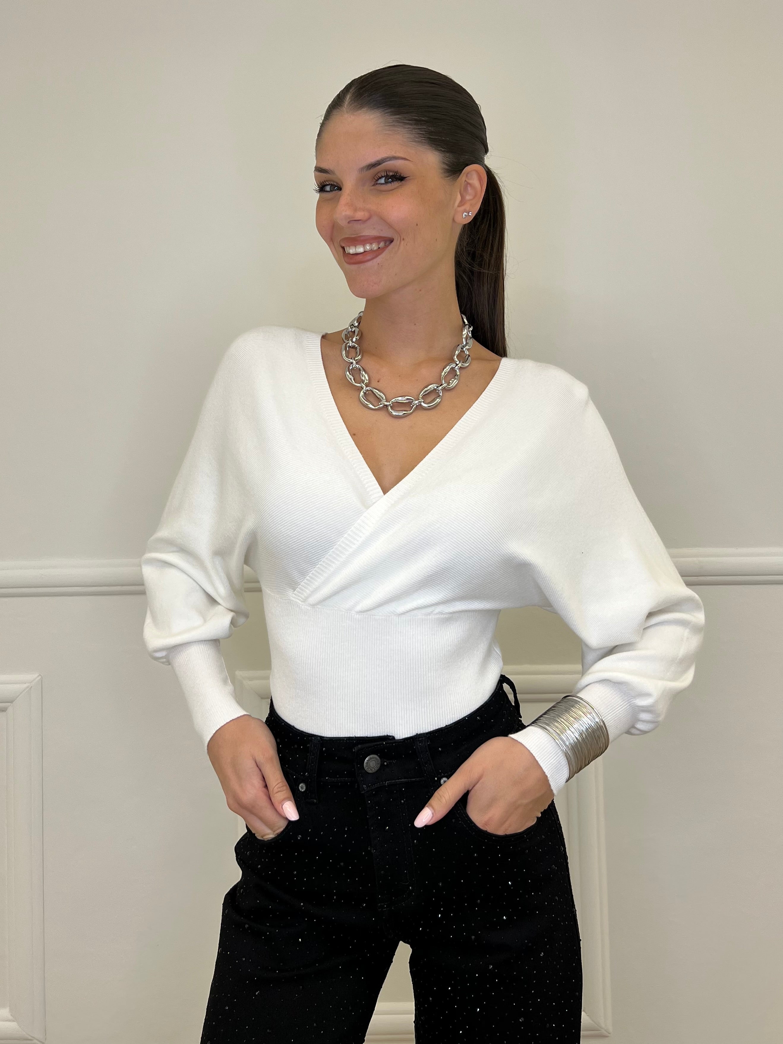 Maglia Incrocio 1183 Bianco