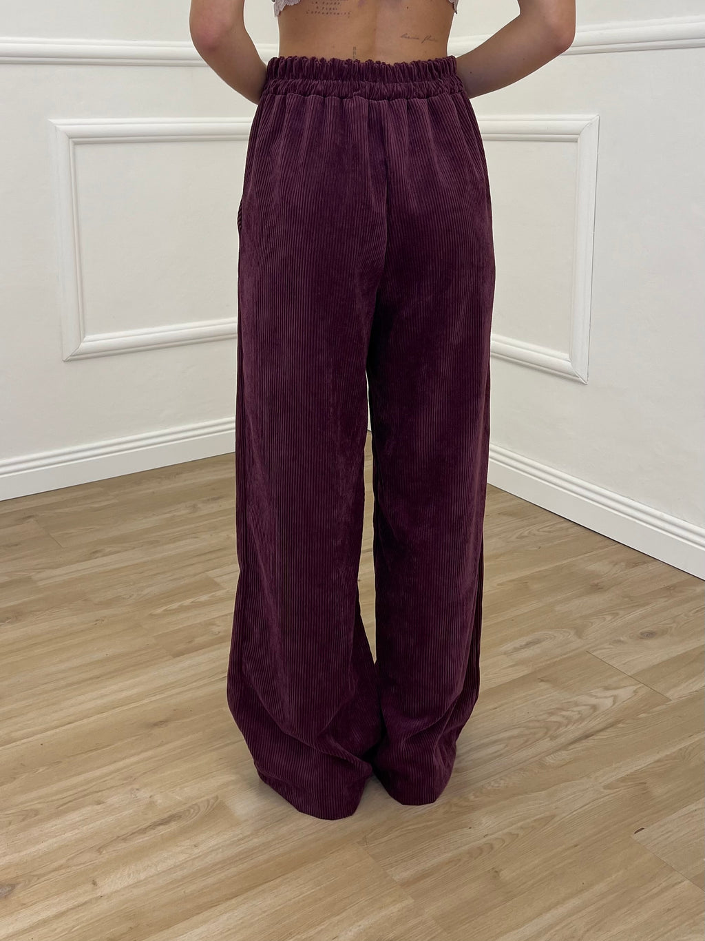 Pantalone Velluto a Coste 683 Burgundy
