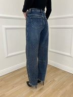 Jeans Ballon Strass 2355 Blu