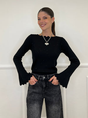 Maglia Smerlata NZ5513 Nero