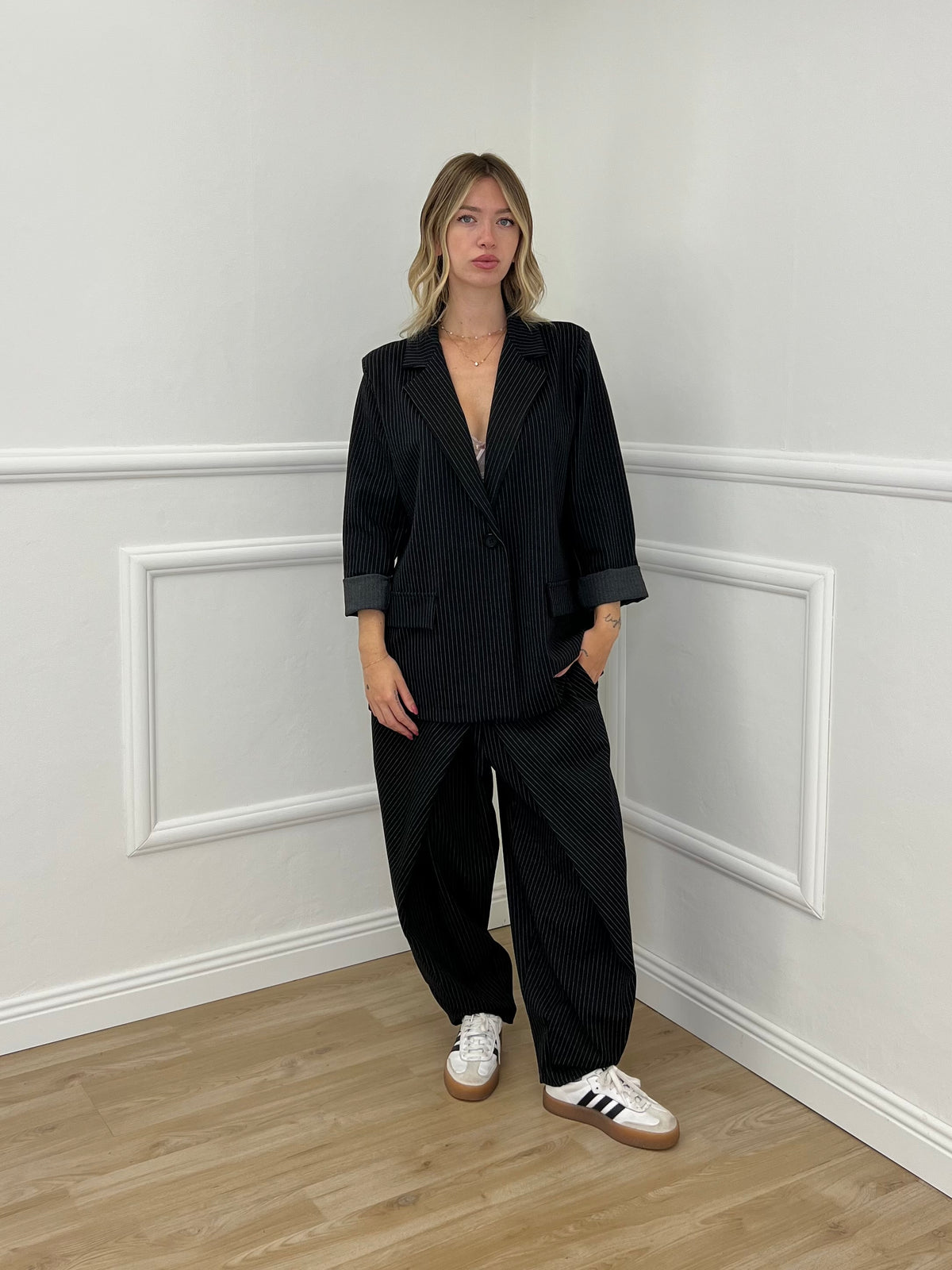 Pantalone Gessato Portafoglio PM 5970 Nero