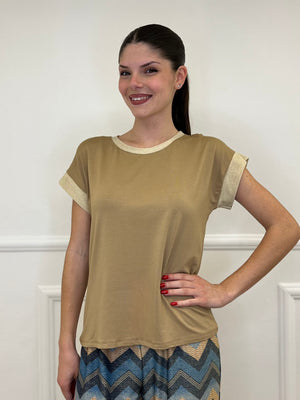T-shirt Profili Lurex 24288 Camel