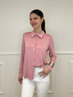 Camicia in Jersey di Viscosa 28163 Rosa