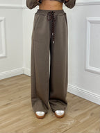Pantalone Coulisse Felpa D28793 Taupe
