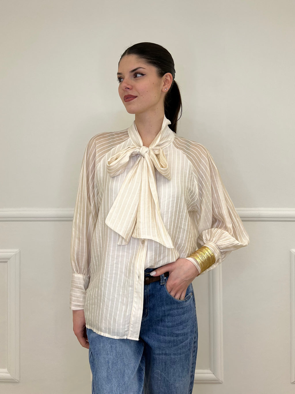 Camicia Regimental Fiocco 563841 Ecru