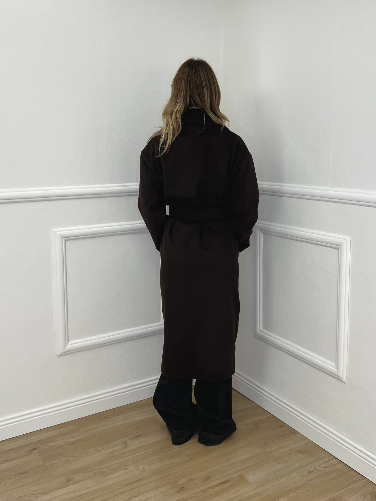 Cappotto Doppiopetto Cintura 29077 Marrone