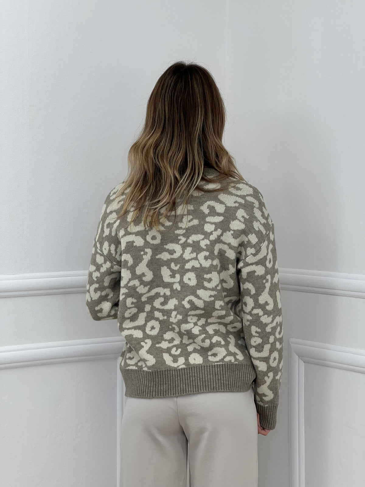 Cardigan Coreana Maculato 1907 Ecru
