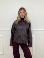 Giubbino Over Ecopelle G2651 Burgundy