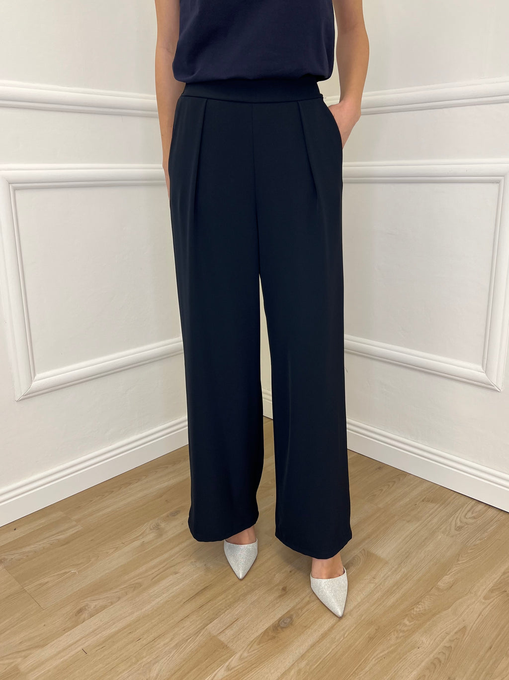 Pantalone Fluido 22059 Blu