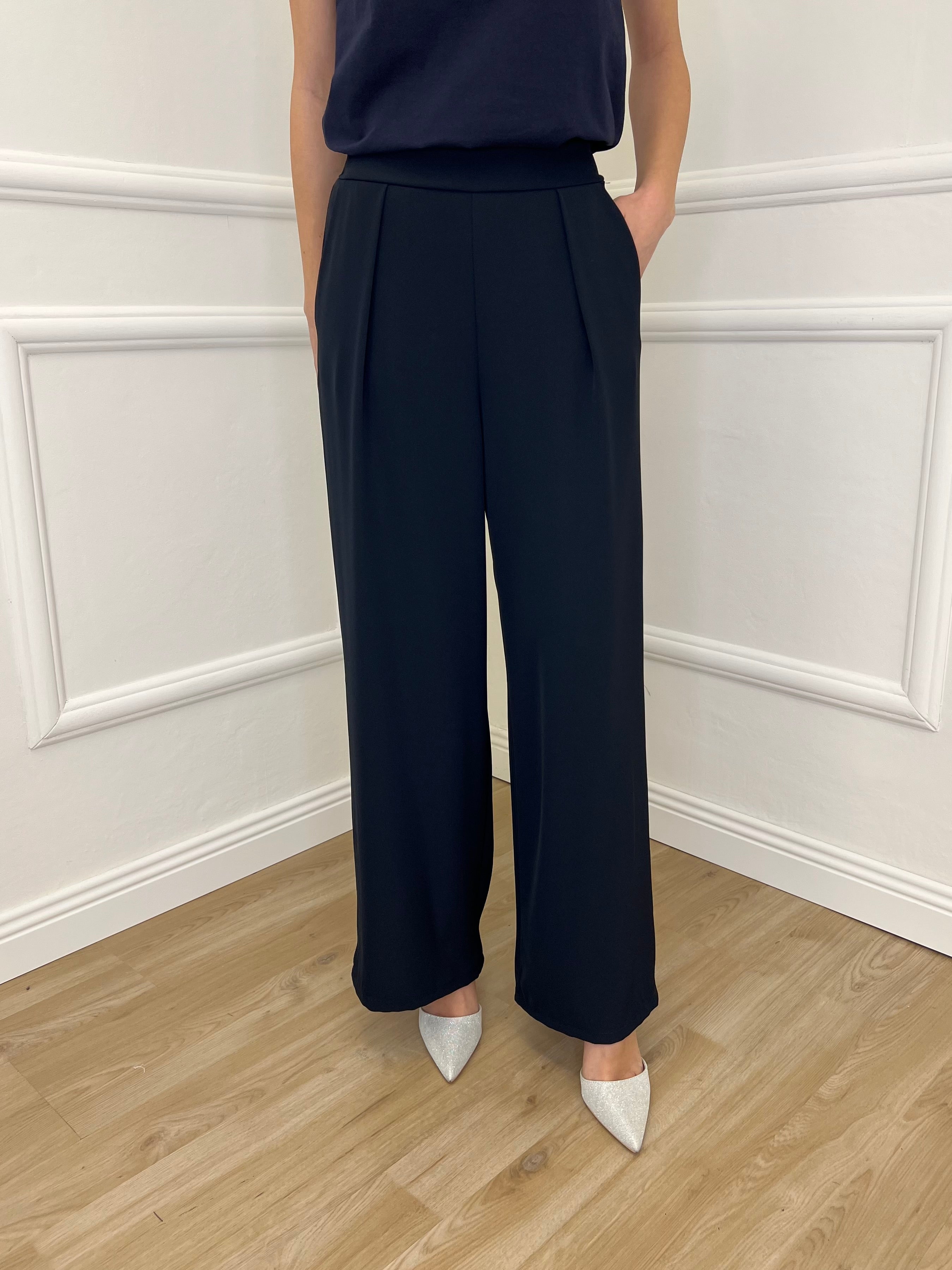 Pantalone Fluido 22059 Blu