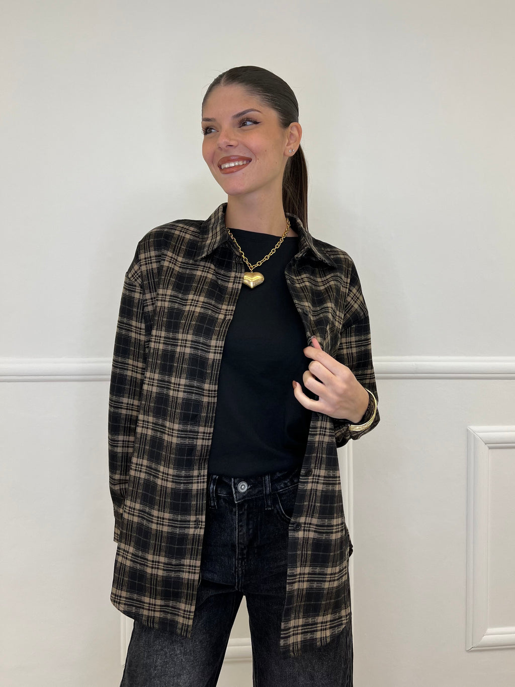 Camicia Over Galles 17181 Nero