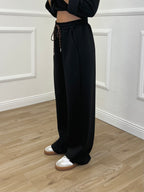 Pantalone Coulisse Felpa D28793 Nero