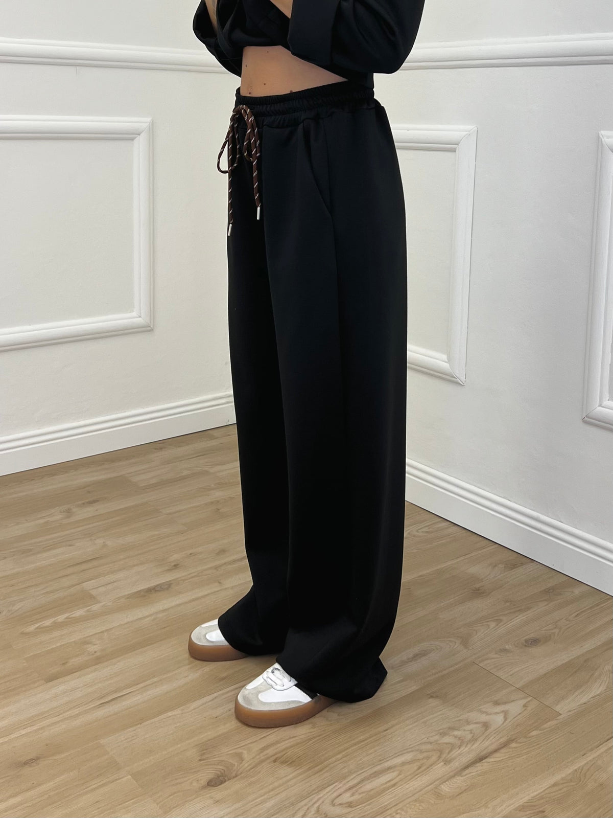 Pantalone Coulisse Felpa D28793 Nero