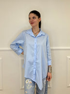 Camicia Asimmetrica 41915 Azzurro