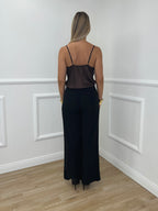 Top In Raso Con Pizzo 80228 Moro