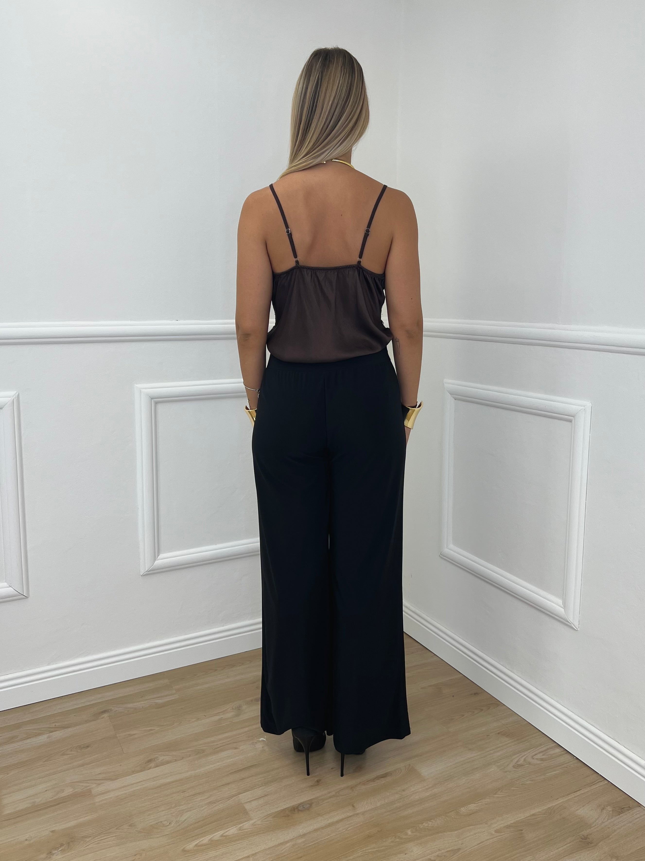 Top In Raso Con Pizzo 80228 Moro