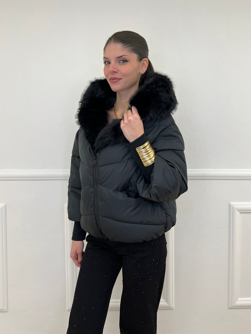 Piumino Over 2884 Nero