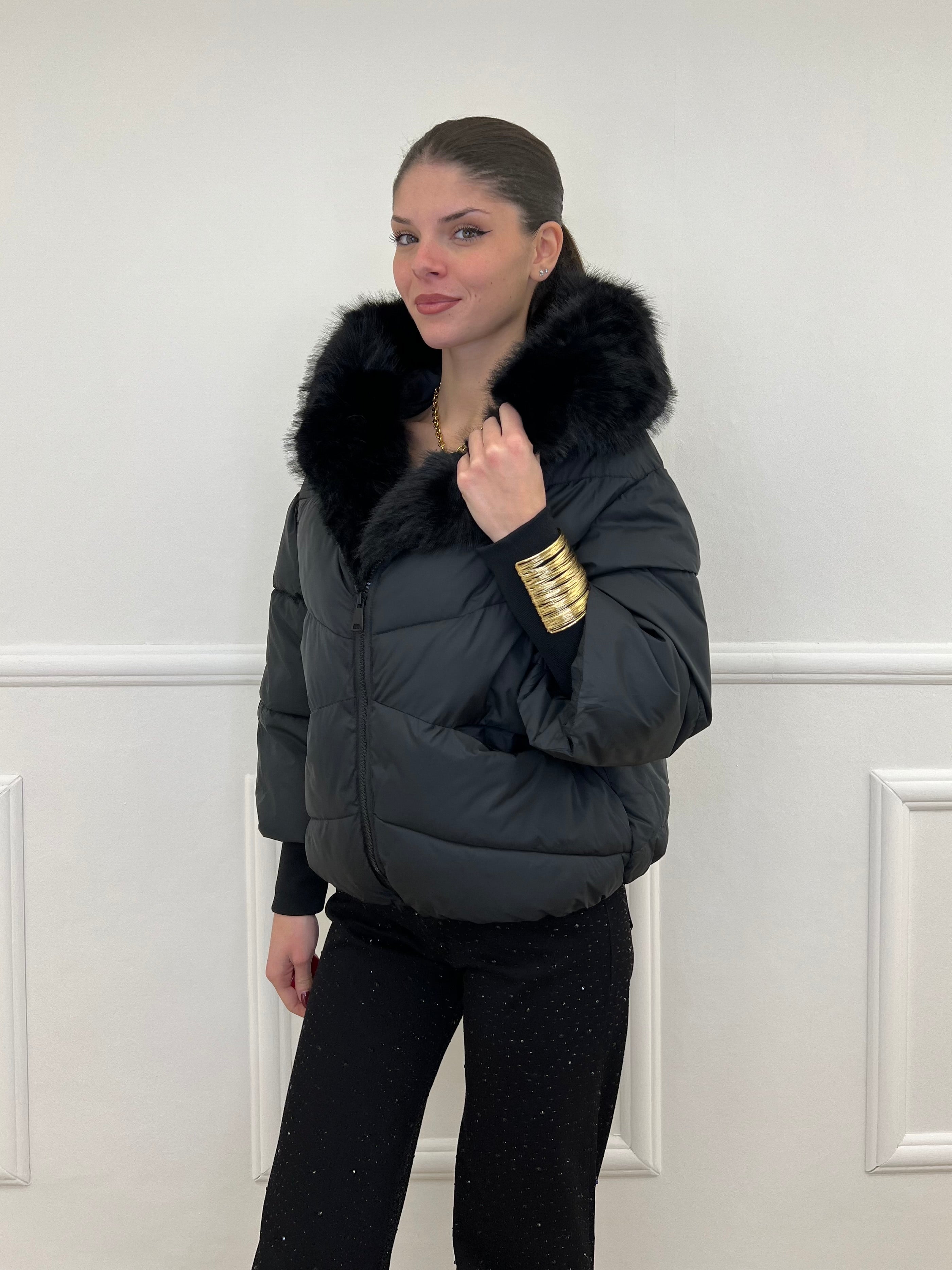 Piumino Over 2884 Nero